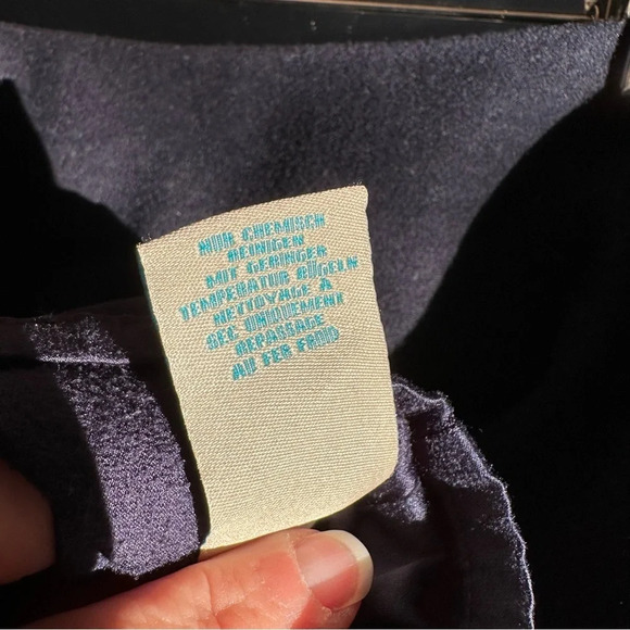 Boden Wool Blend A-Line Skirt‎ Women's Size 12L Blue Embroidered Accents Lined - Picture 7 of 8